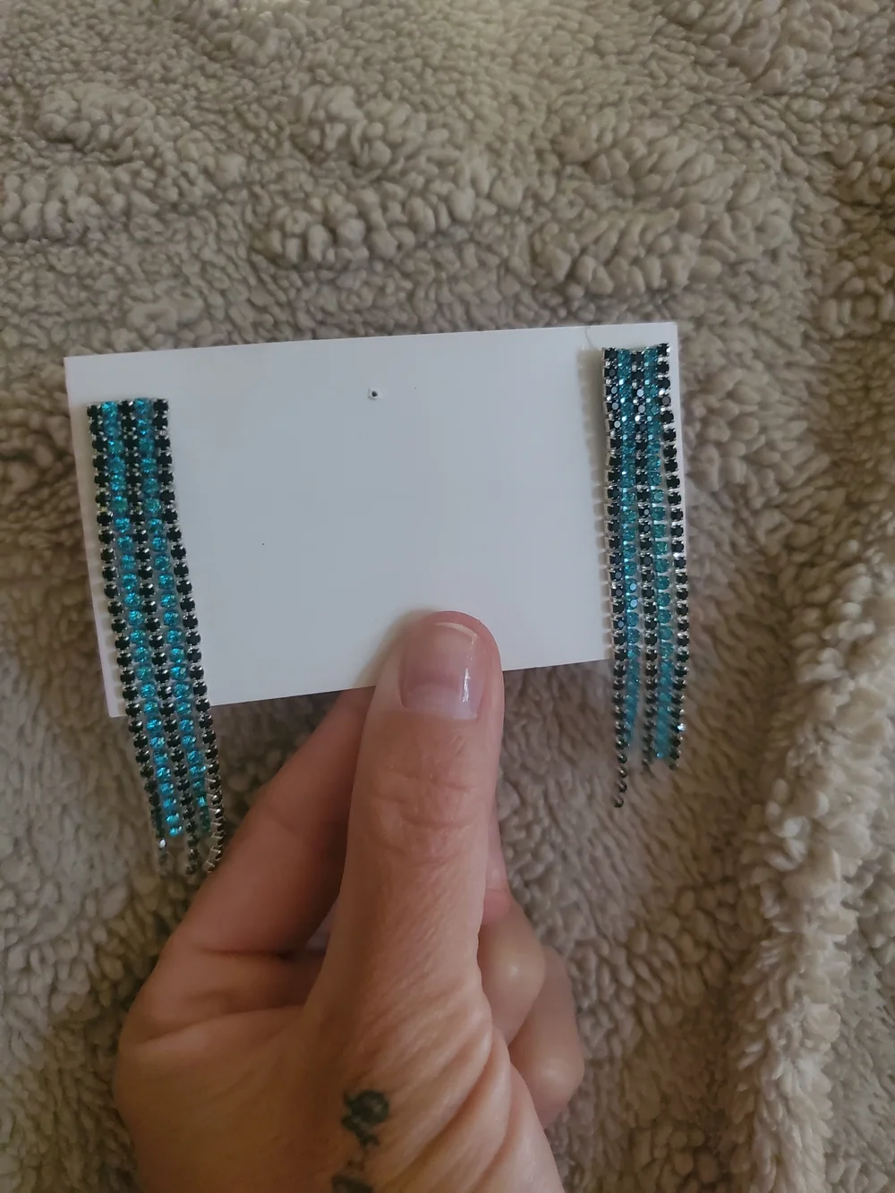 Beaded Fringe Earrings Set in Lavender, Pink, Teal, Blue & Red Set Of 6